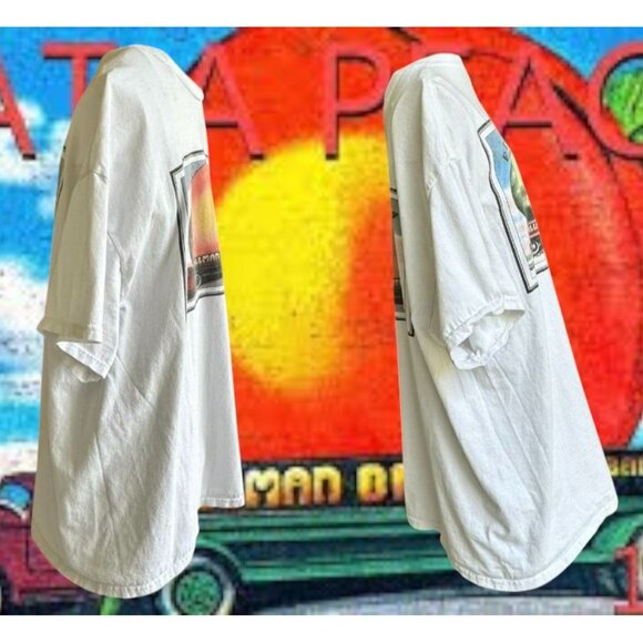 Vintage 90s Allman Brothers Eat Peach T Shirt XL Gildan White Brand Tee Concert - Picture 10 of 12